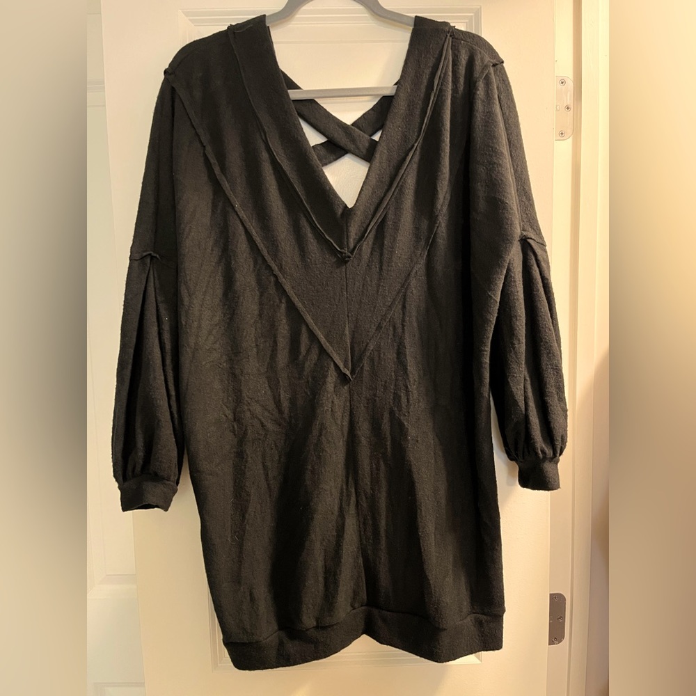 Sweater Dress: Criss Cross Back